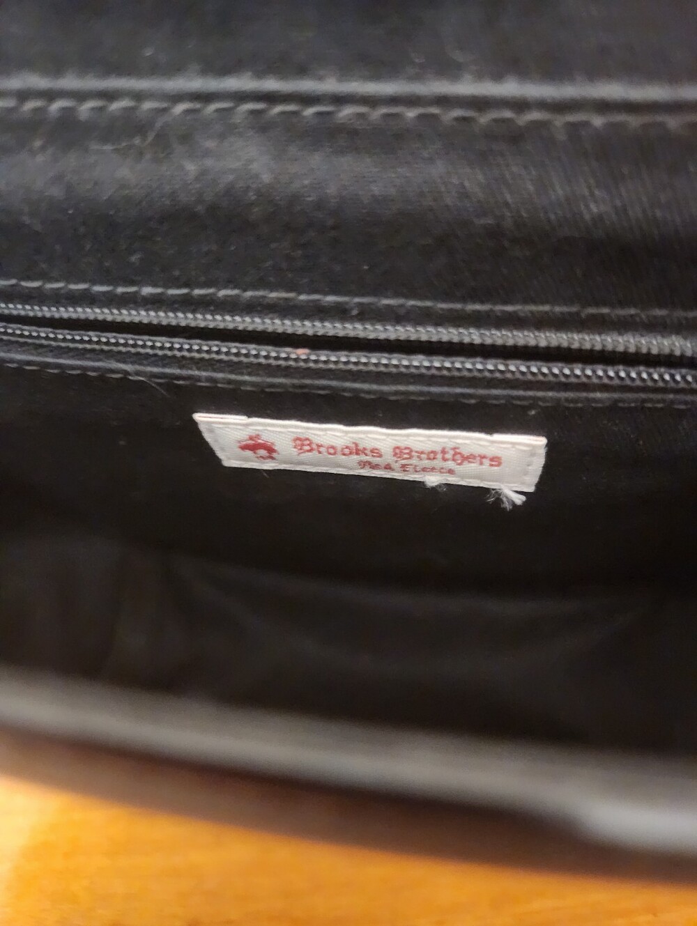 Vintage Brooks Brothers Black Leather Cross Body Purse - Picture 7 of 11